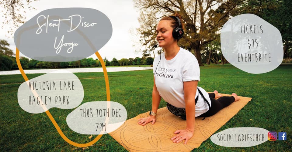 Christchurch’s FIRST Sunset Silent Disco Yoga in Hagley Park